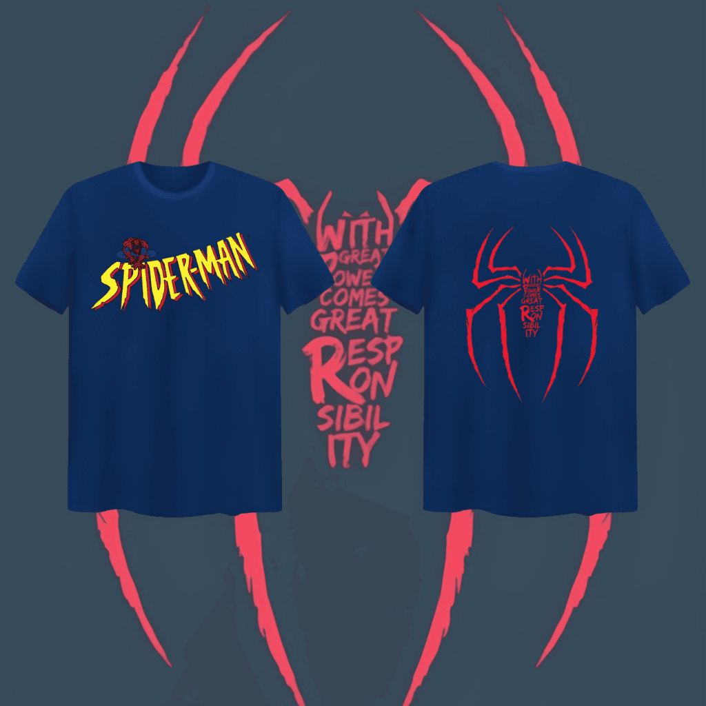 Spider-Man “Great Power” Dual-Side Graphic Tee