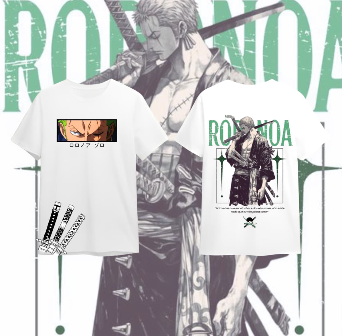 Roronoa Zoro Drop Shoulder Tee – One Piece